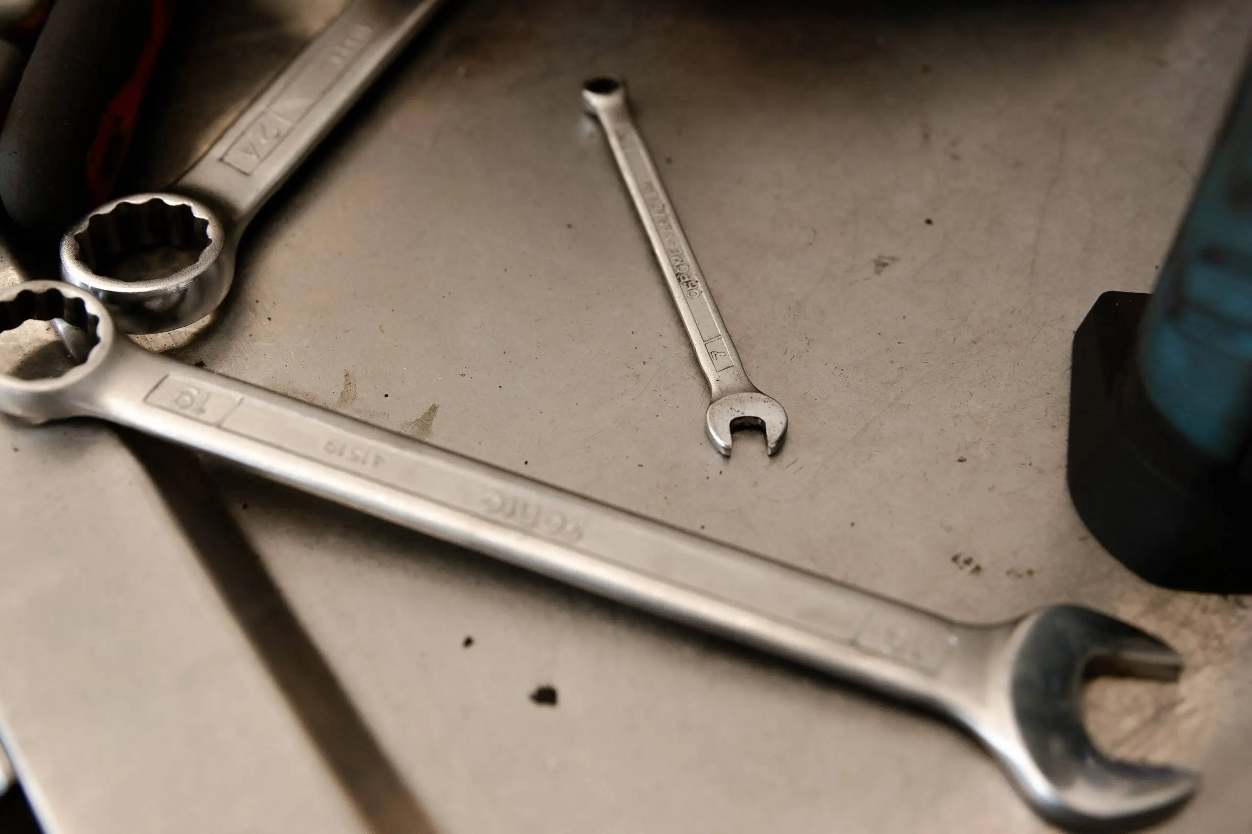 Gereedschap in de autogarage